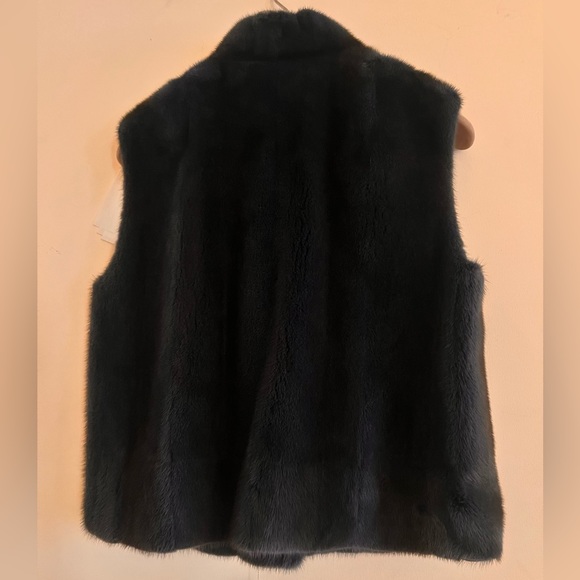 NWT Brunello Cucinelli Real Mink Reversible shearling Vest Monili Italy Size 44 - Picture 4 of 15
